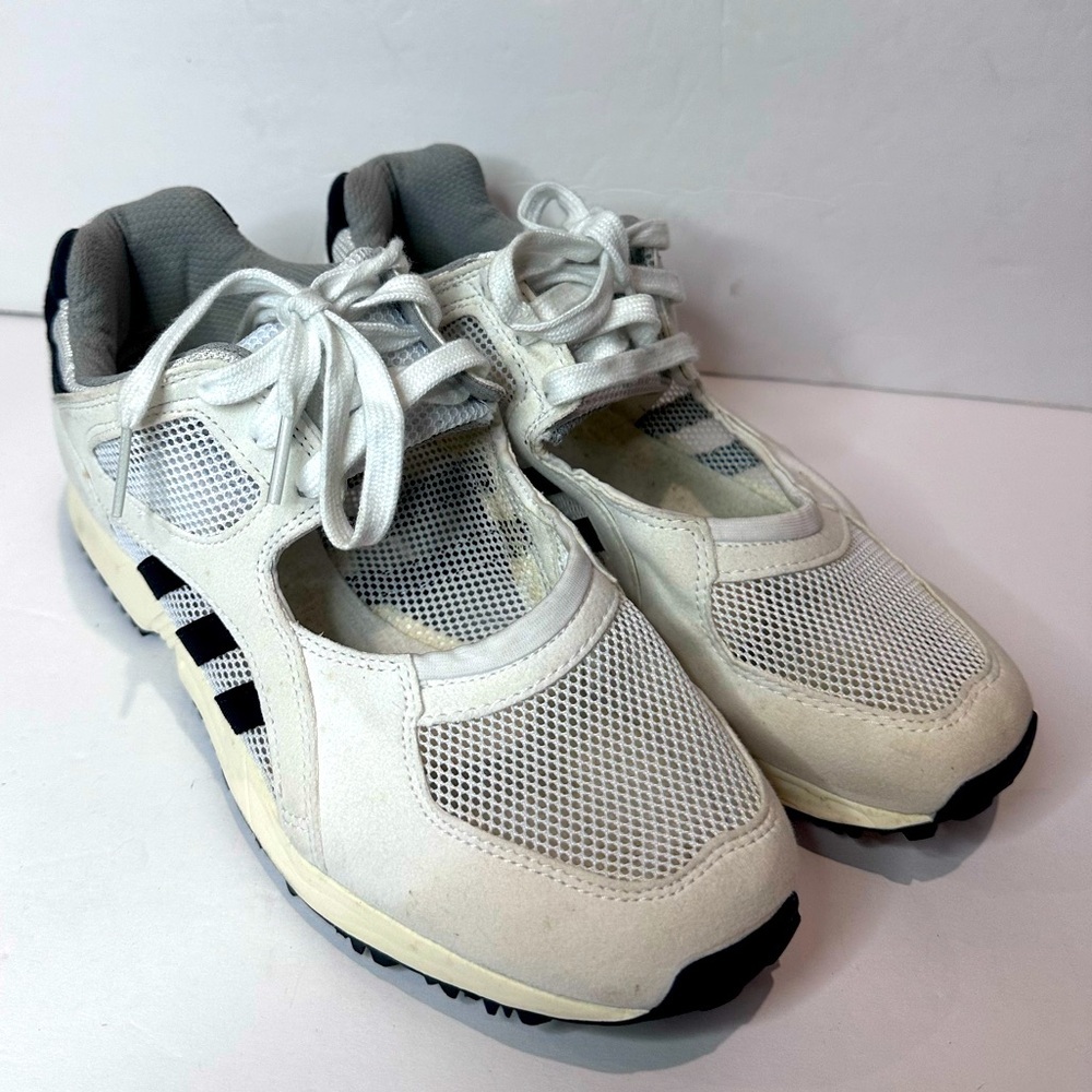 Adidas Equipment White and Black Mesh Sneakers